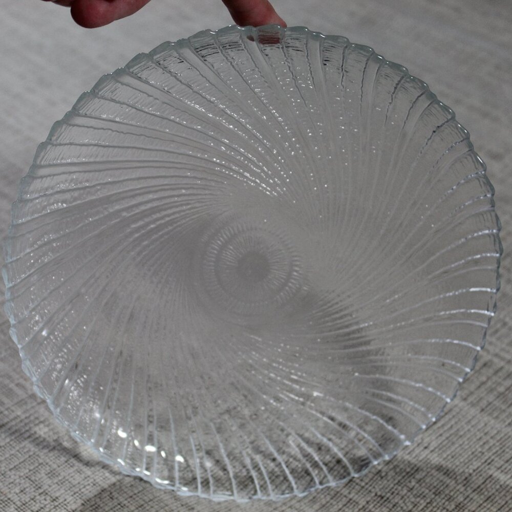 Set of 3 Vintage Arcoroc Seabreeze Clear Glass Dessert Salad Plates